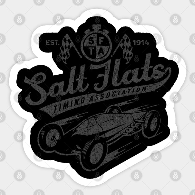 Salt Flats Land Speed Race Tee Sticker by artbitz